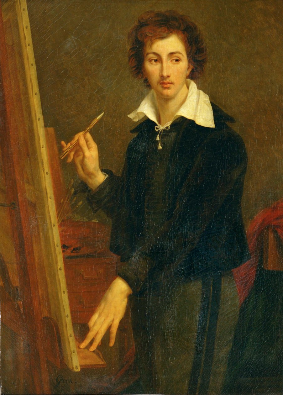 Portræt af grev Alcide e la Rivalliere, elev af Gros ... af Antoine Jean Gros