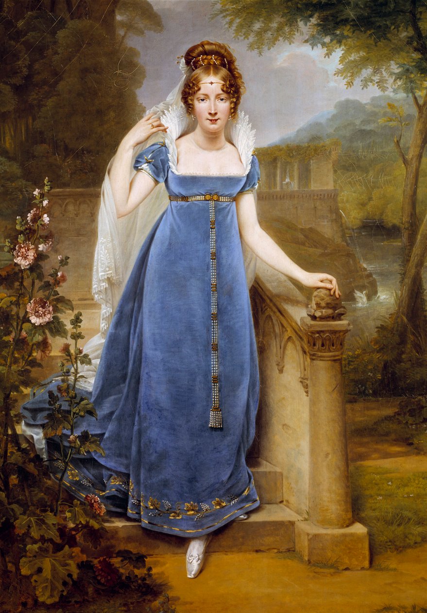 Portræt i fuld længde af Henriette Scherrer, grevinde Legrand (1795-1848). Maleri af Antoine Jean Gros (1771-1835) af Antoine Jean Gros