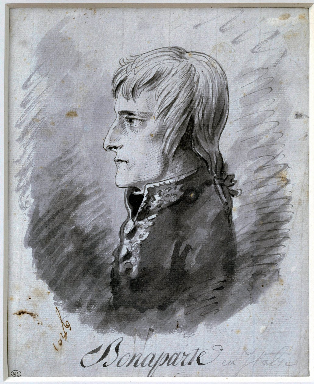 Portræt af Napoleon Bonaparte (1769-1821), øverstkommanderende for den italienske hær Tegning med pen og blæk af Antoine-Jean Gros (1771-1835) 1800-tallet. Søn 0,21 x 0,16 m Paris, Louvre af Antoine Jean Gros