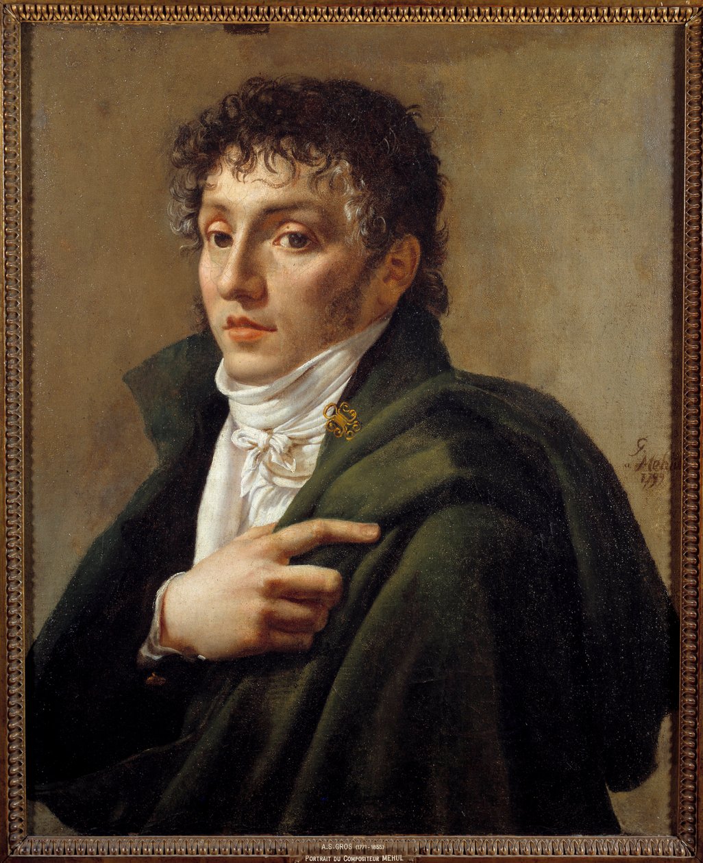 Portræt af komponisten Etienne Mehul (1763-1817) Maleri af Antoine Jean Gros (1771-1835) 1799 søn. 0,65x0,53 m Paris, Musee Carnavalet af Antoine Jean Gros