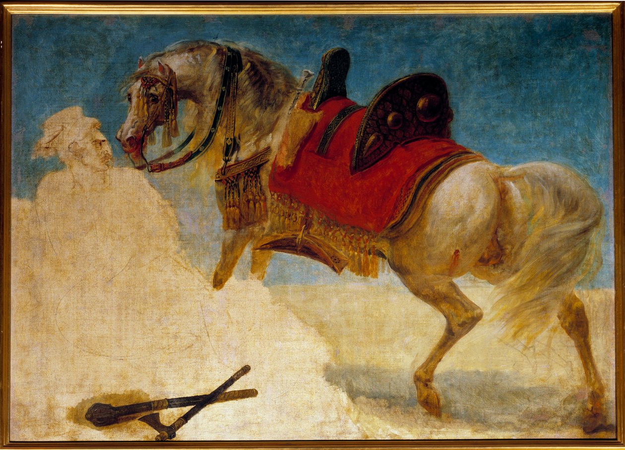 Undersøgelse af hestesele Maleri af Antoine Jean Gros (1771-1835) 1800-tallet søn. 0,97x1,3 m af Antoine Jean Gros