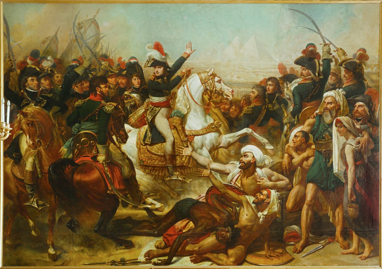 Slaget om pyramiderne ... af Antoine Jean Gros