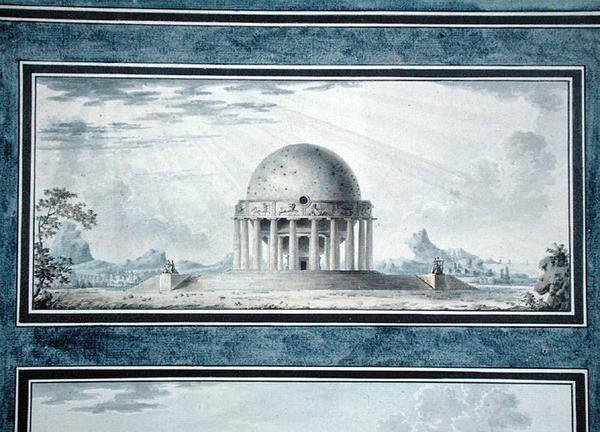 Design til et hus for en kosmopolit, 1783 af Antoine Laurent Thomas Vaudoyer