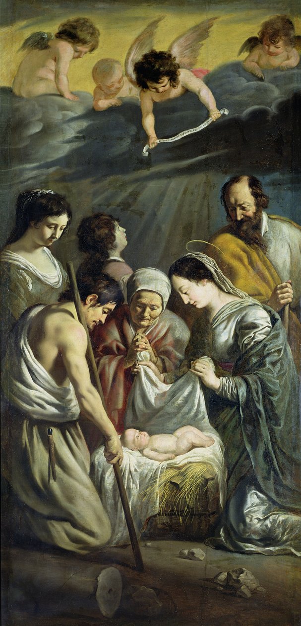 Hyrdernes tilbedelse, c.1630-32 af Antoine Le Nain
