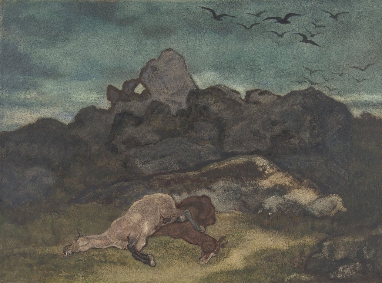 Døde Heste, 1810-75. af Antoine Louis Barye