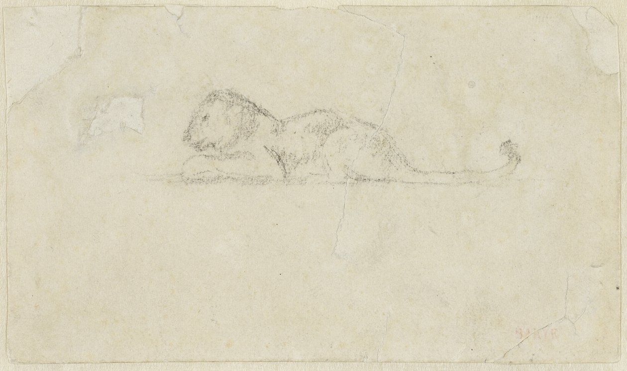 Siddende løvinde af Antoine Louis Barye