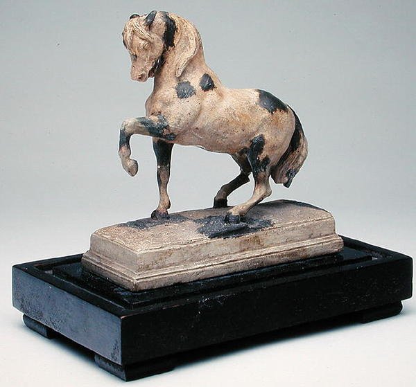 Den tyrkiske hest, ca. 1876 (gips med voks i eboniseret træ) (se også 226321) af Antoine Louis Barye