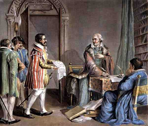 Jean Hennuyer (f1497) Biskop af Lisieux, redder huguenotternes liv i sit bispedømme, indgraveret af Roger af Antoine Louis Francois (after) Sergent Marceau