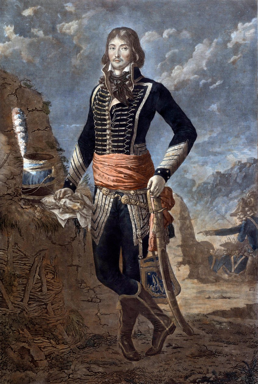 Portræt af general Marceau (1769-1796) (Francois Severin Marceau Desgraviers), baseret på et maleri af Antoine Louis Francois Sergent (1751-1847), kendt som sergent Marceau. Indgravering af det 18. århundrede. Paris, musee de l