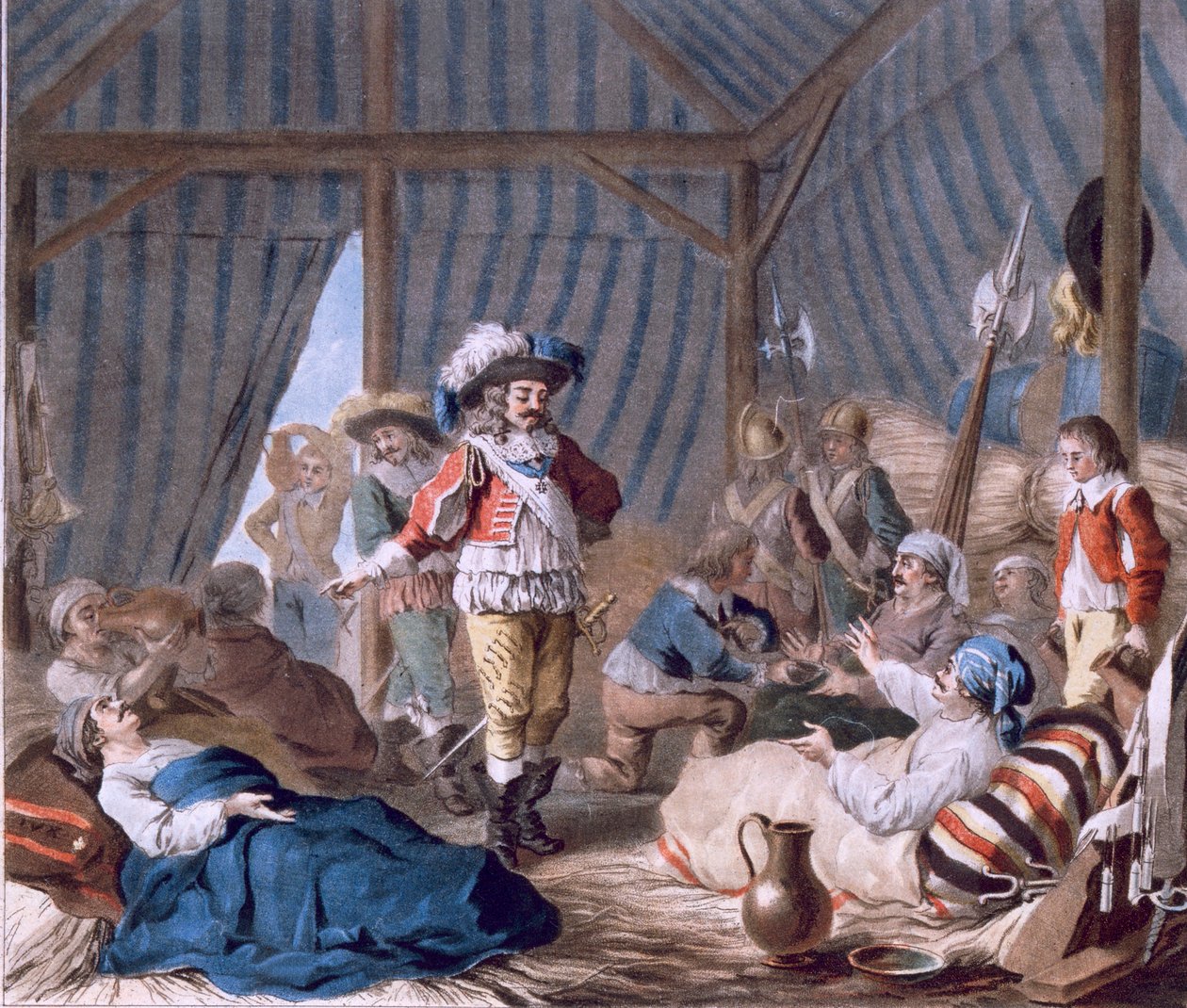 Greven af Harcourt (1601-66) viser sin menneskelighed under belejringen af Torino (1640), 1787 (se også 169707) af Antoine Louis Francois Sergent Marceau