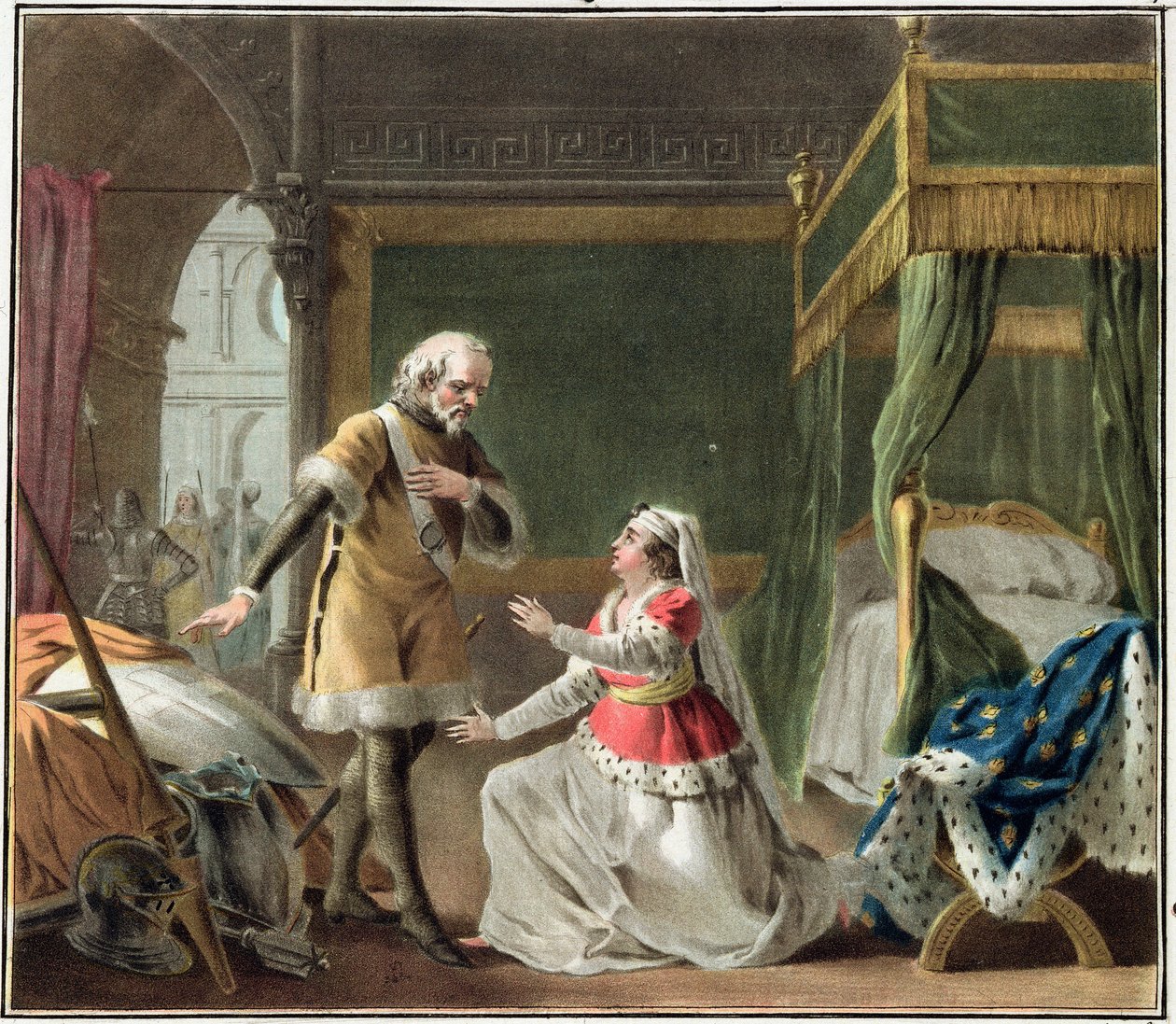 Marguerite af Provences heroiske hengivenhed (1219-95) 1787 af Antoine Louis Francois Sergent Marceau