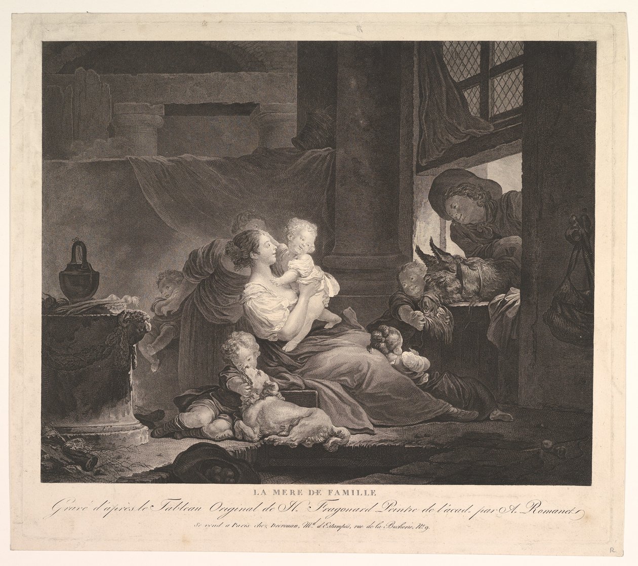 Familien Mor.n.d. af Antoine Louis Romanet