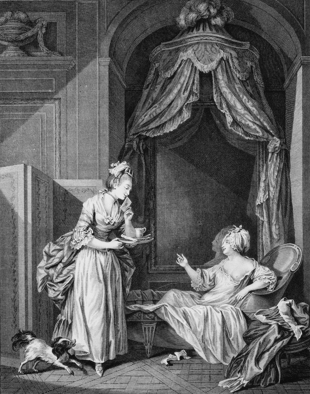 Af Bain the Bath, 1774. af Antoine Louis Romanet