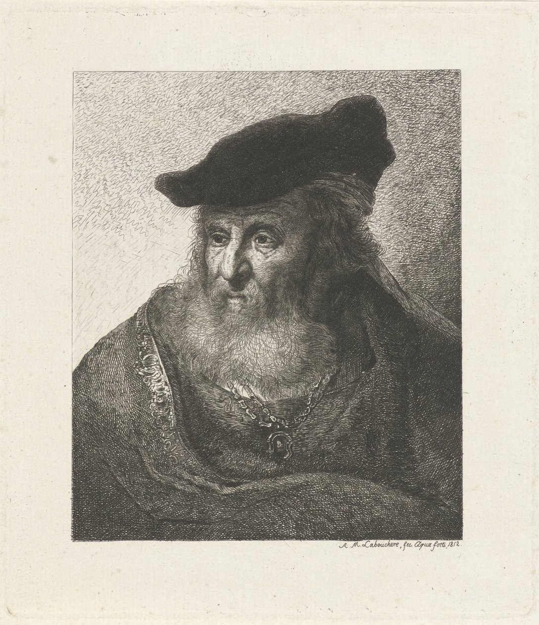 Portræt af en rabbiner af Antoine Marie Labouchere