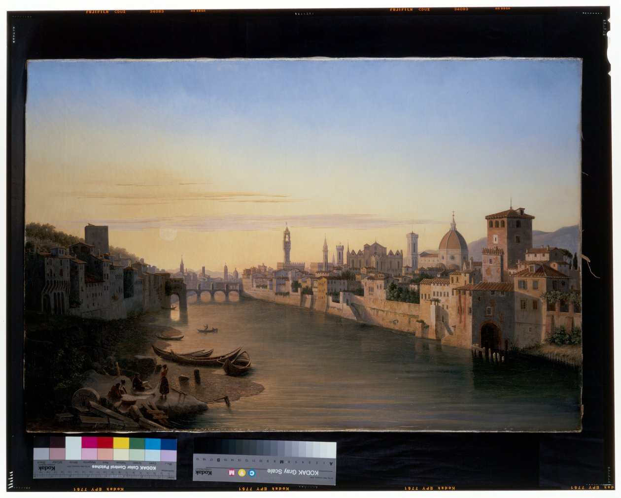 Firenze, Udsigt over floden Arno af Antoine Marie Perrot