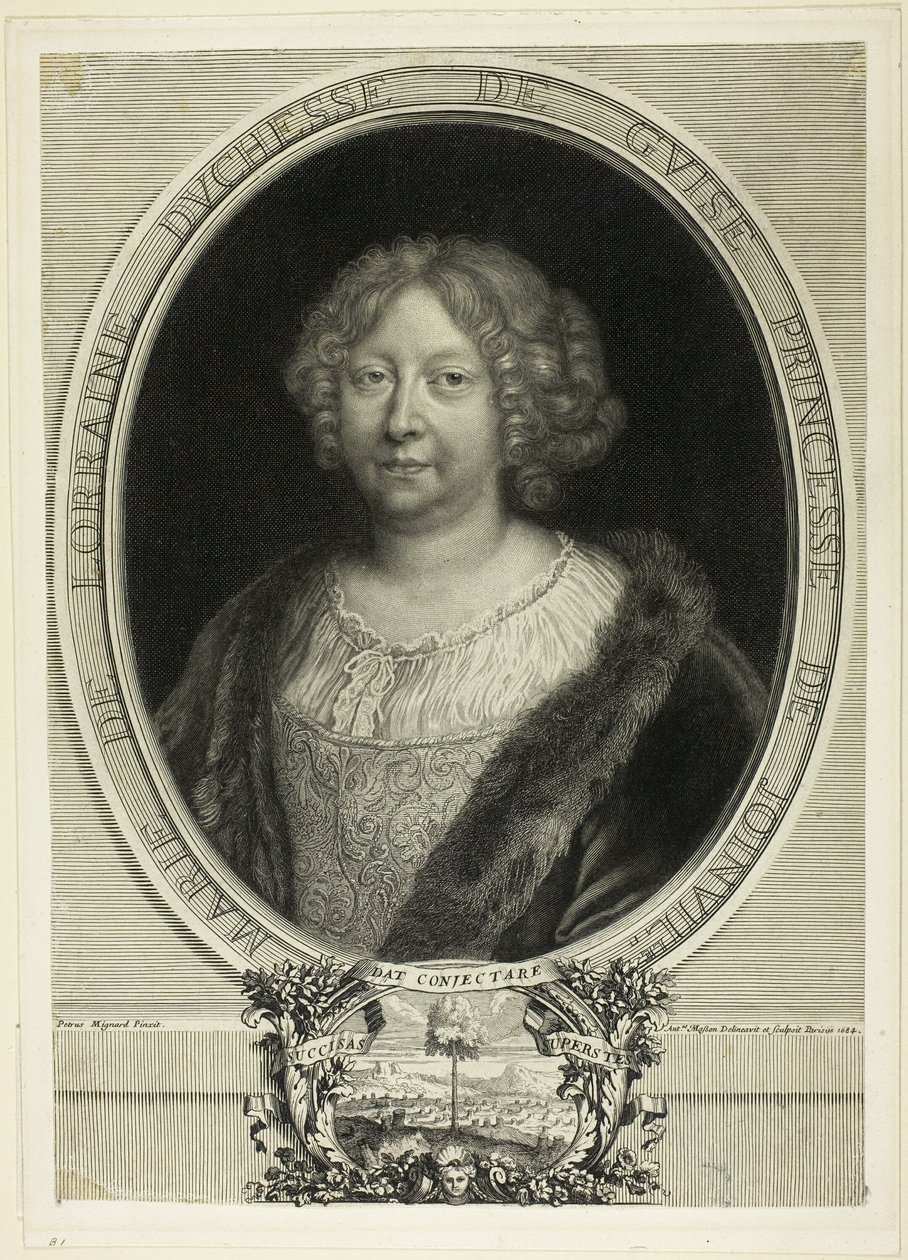 Marie de Lorraine, hertuginde af Guise, prinsesse af Joinville af Antoine Masson