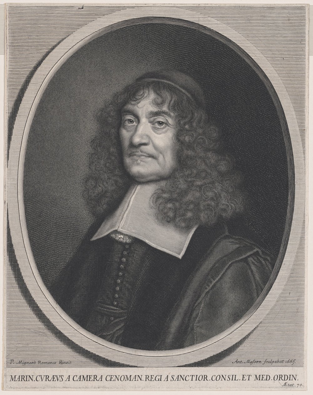 Marin Cureau de la Chambre af Antoine Masson after Pierre Mignard I