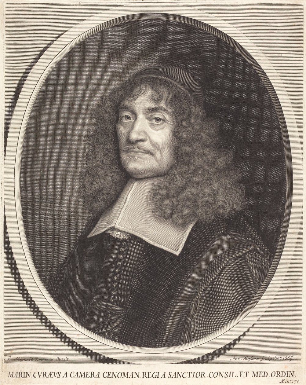 Marin Cureau de la Chambre af Antoine Masson after Pierre Mignard I