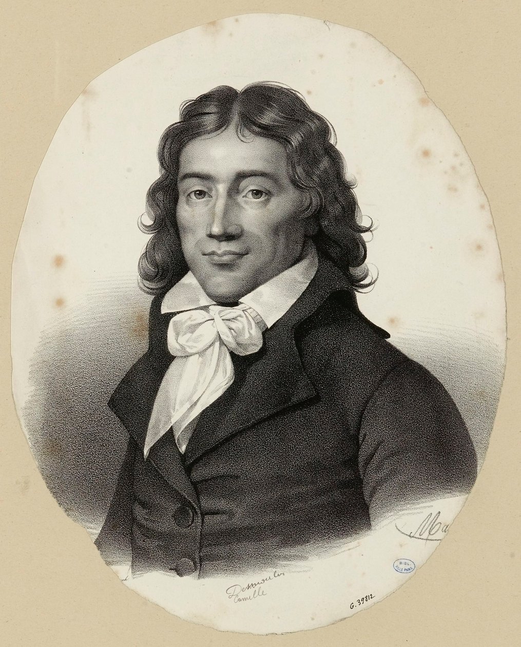 Portræt af Camille Desmoulins af Antoine Maurin