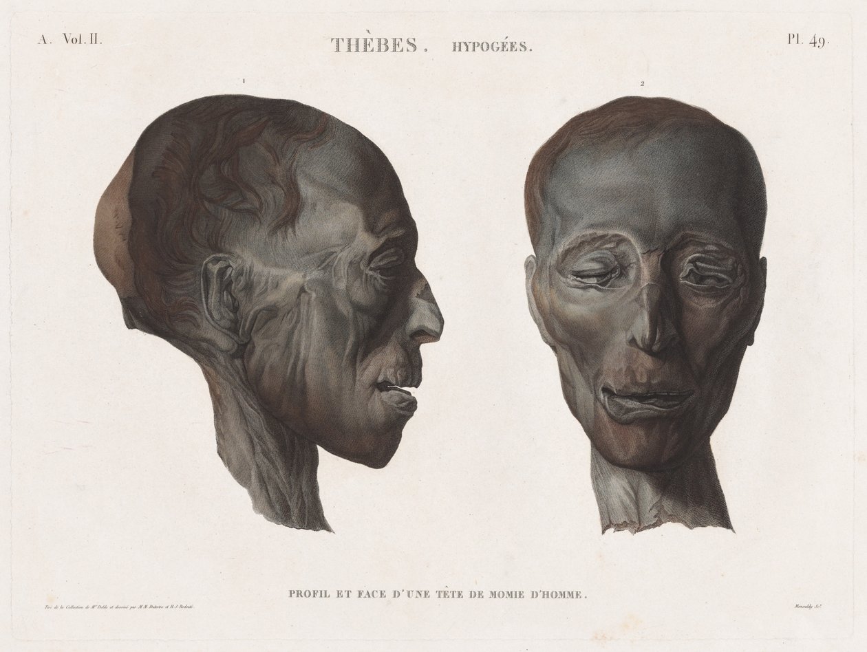 Beskrivelse af Egypten: Theben. Hypogæerne Vol. II, Pl. 49 af Antoine Maxime Monsaldy