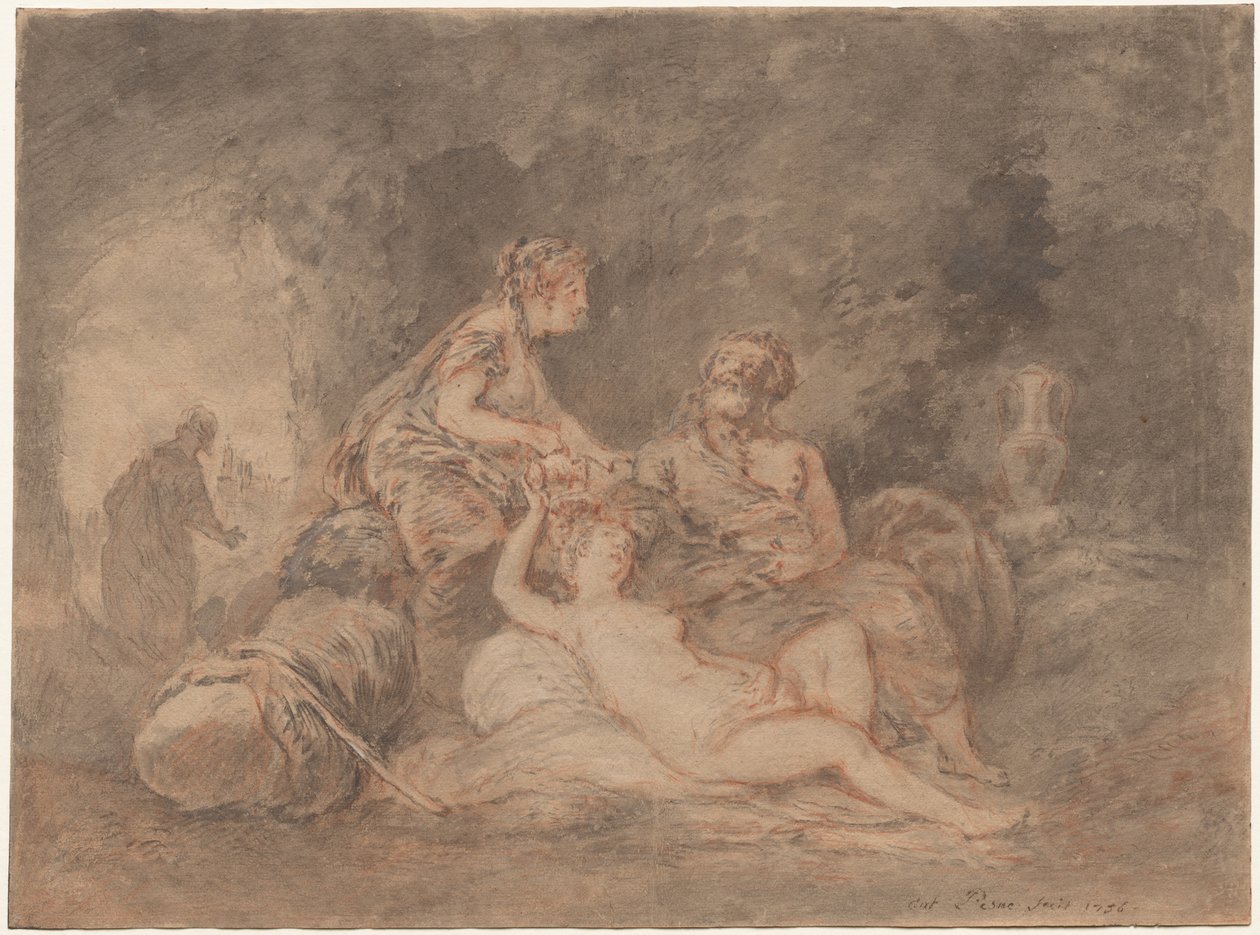 Lot og hans døtre af Antoine Pesne