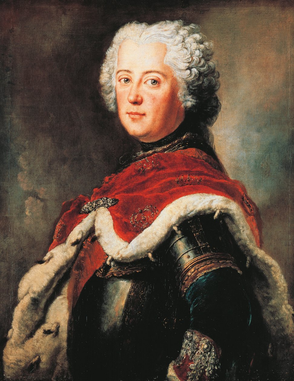 Portræt af Frederik II af Brandenburg, kendt som den Store (Berlin af Antoine Pesne