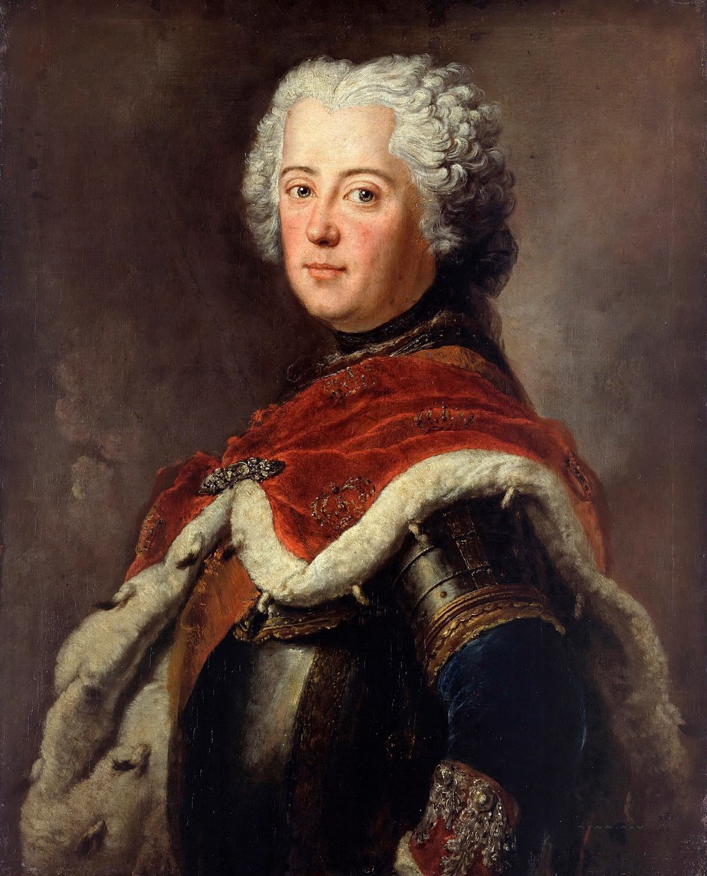 Portræt af Frederik II af Preussen (Frederik II af Preussen, dit le Grand af Antoine Pesne