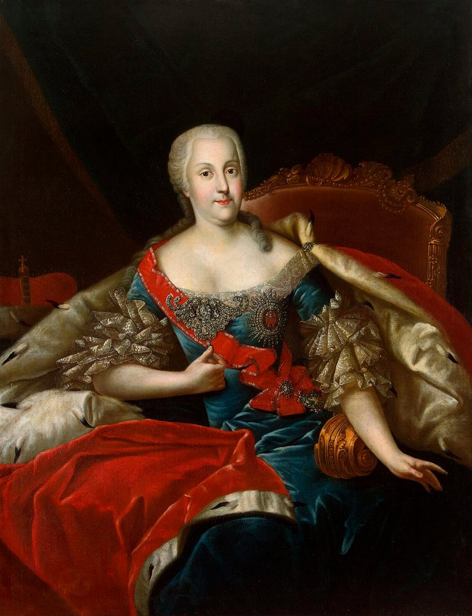 Portræt af Johanna-Elizabeth, kurfyrste af Anhalt-Zerbst