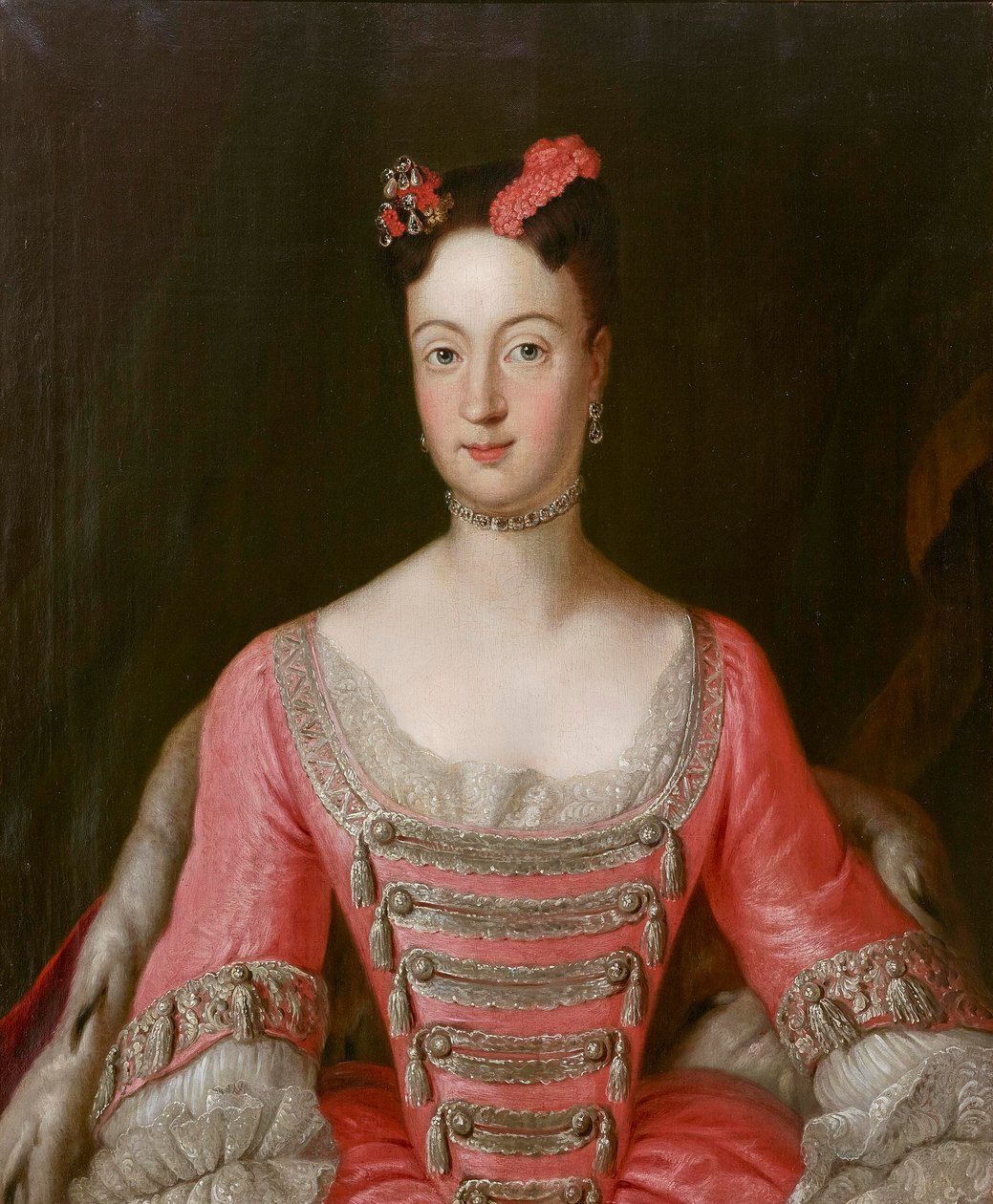 Prinsesse Wilhelmine af Preussen (1709-1758), markgrevin af Brandenburg-Bayreuth - Antoine Pesne (1683-1757). Olie på lærred Mål: 79,5x65,5 cm Privat samling af Antoine Pesne