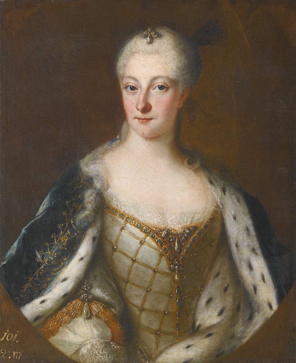 Portræt af Henriette Maria af Brandenburg-Schwedt 1702-1782 af Antoine Pesne School