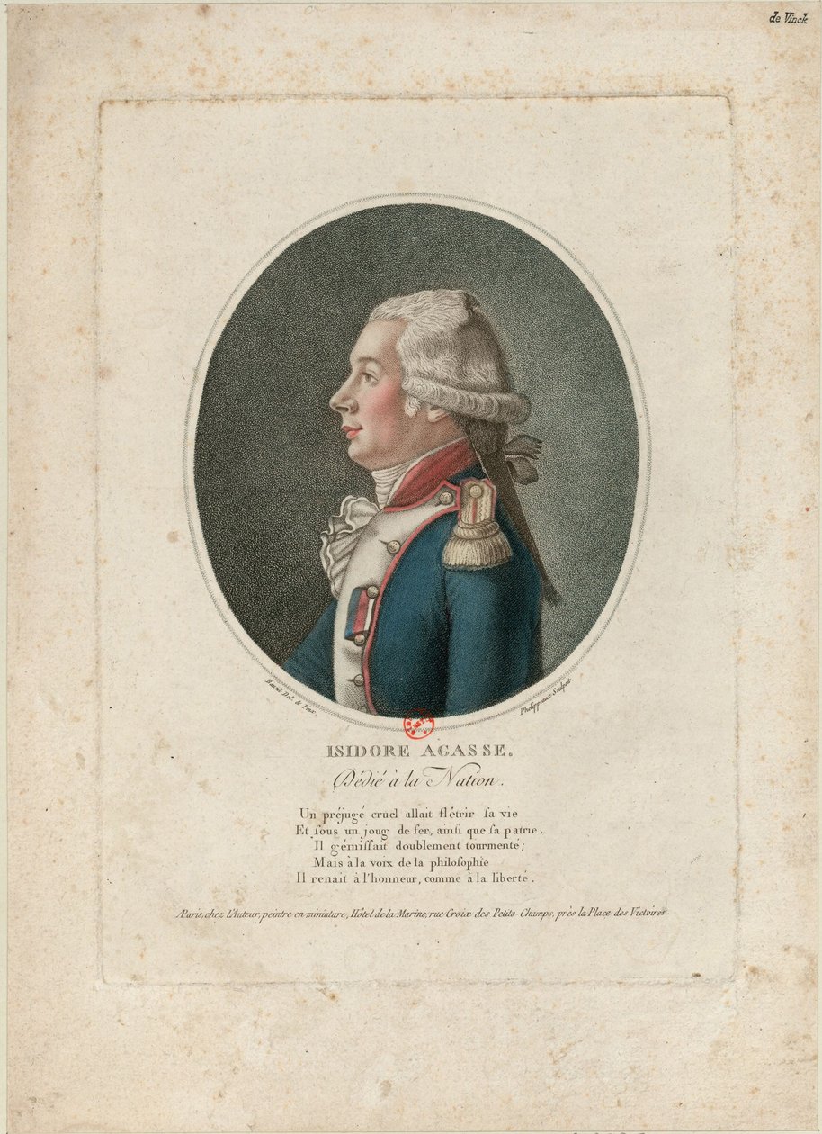 Isidore Agasse, ca. 1790 af Antoine Phelippeaux