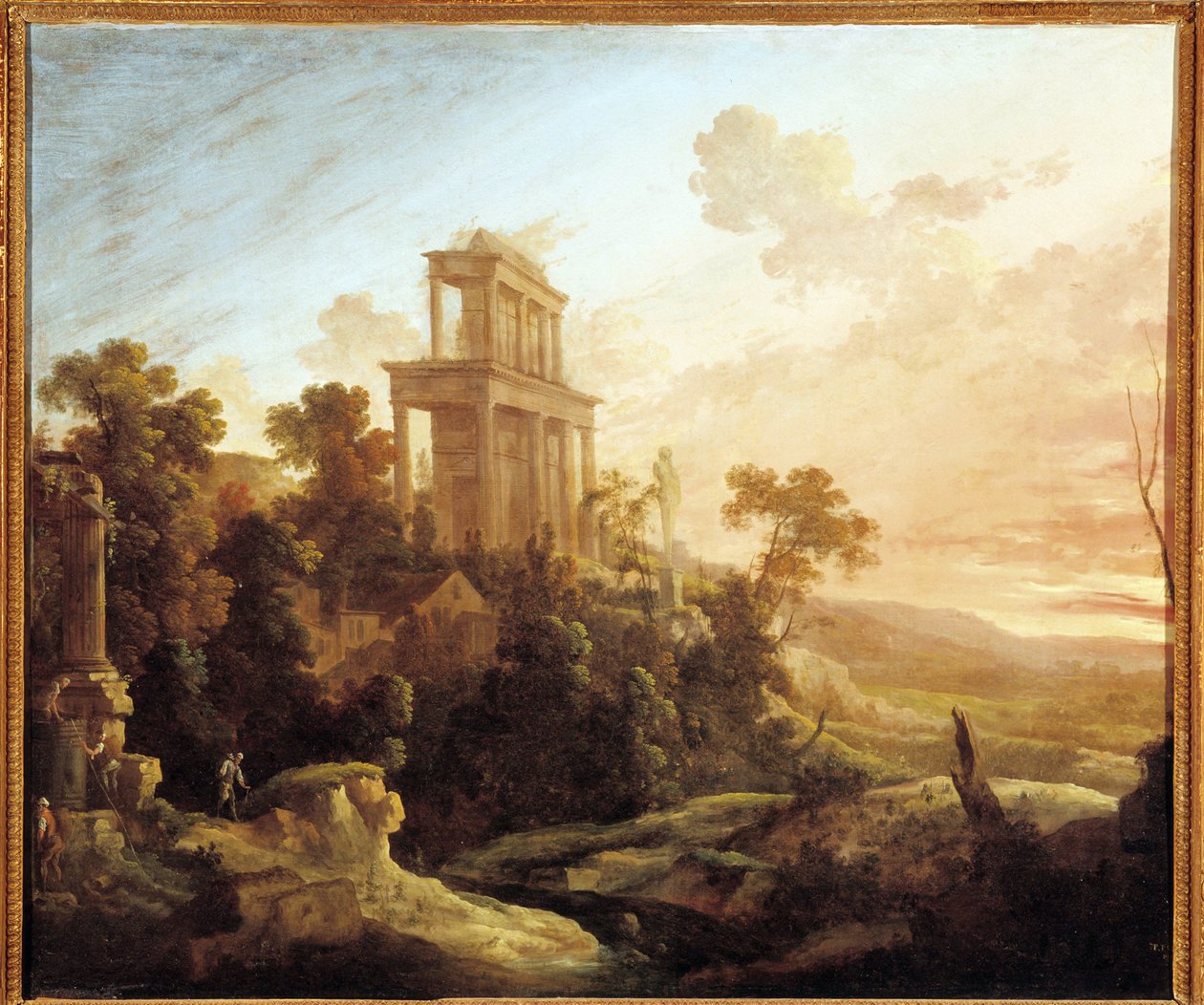 Indstillingens effekt (olie på lærred) af Antoine Pierre the Younger Patel