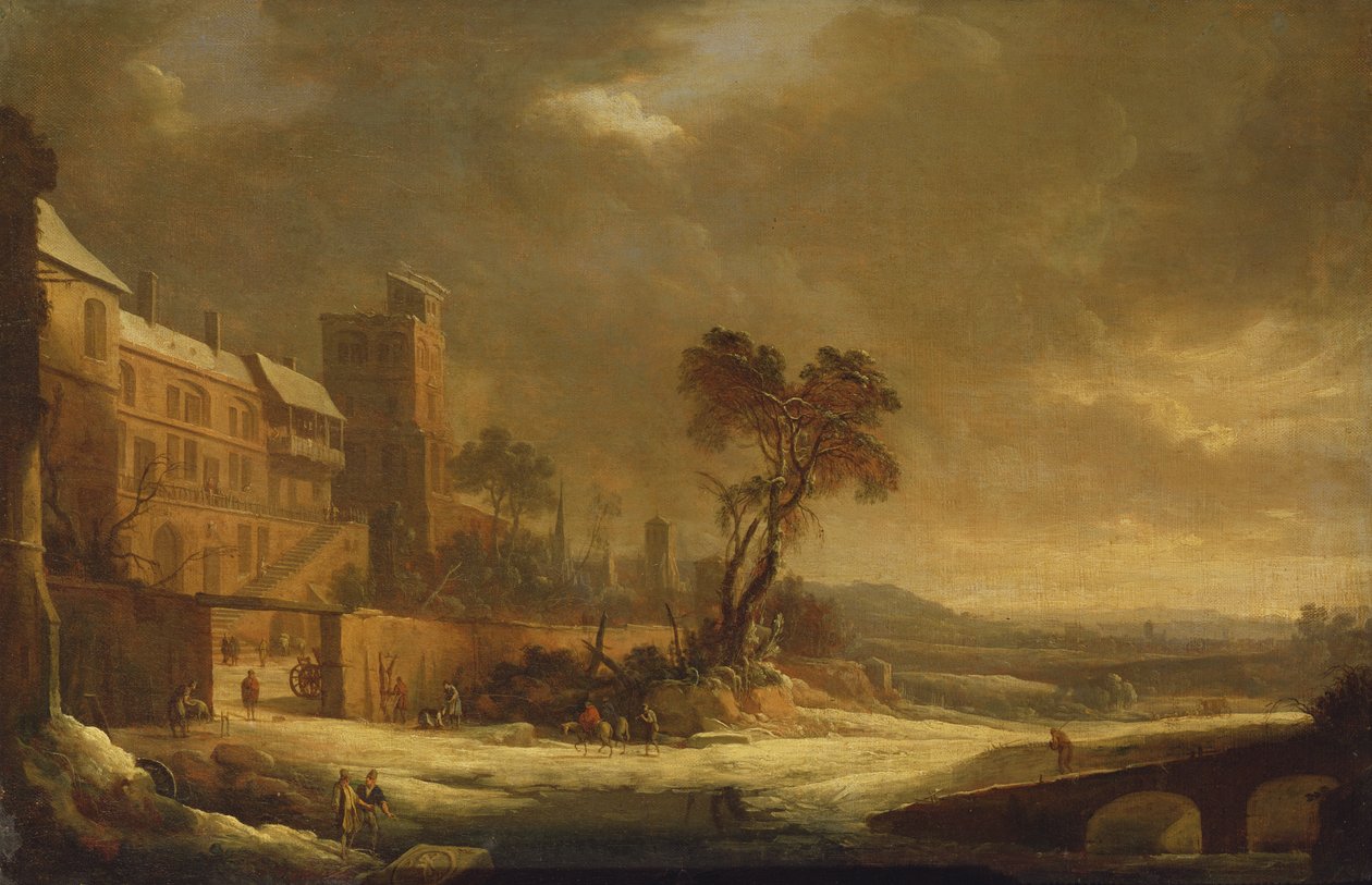 Januar måned, Sneeffekt, 1699 af Antoine Pierre the Younger Patel