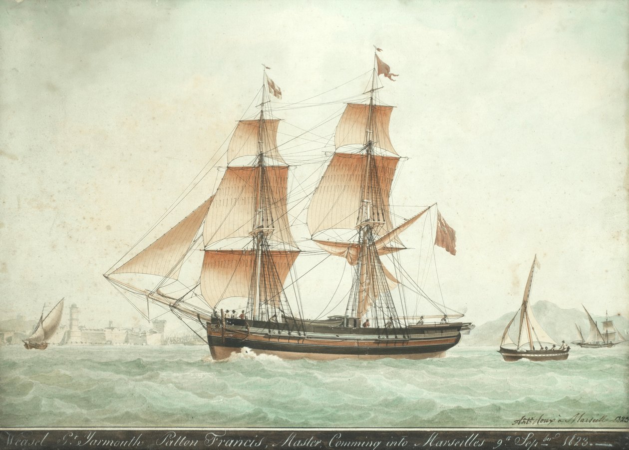 Weasel på vej ind i Marseille, 9. september 1823 af Antoine Roux