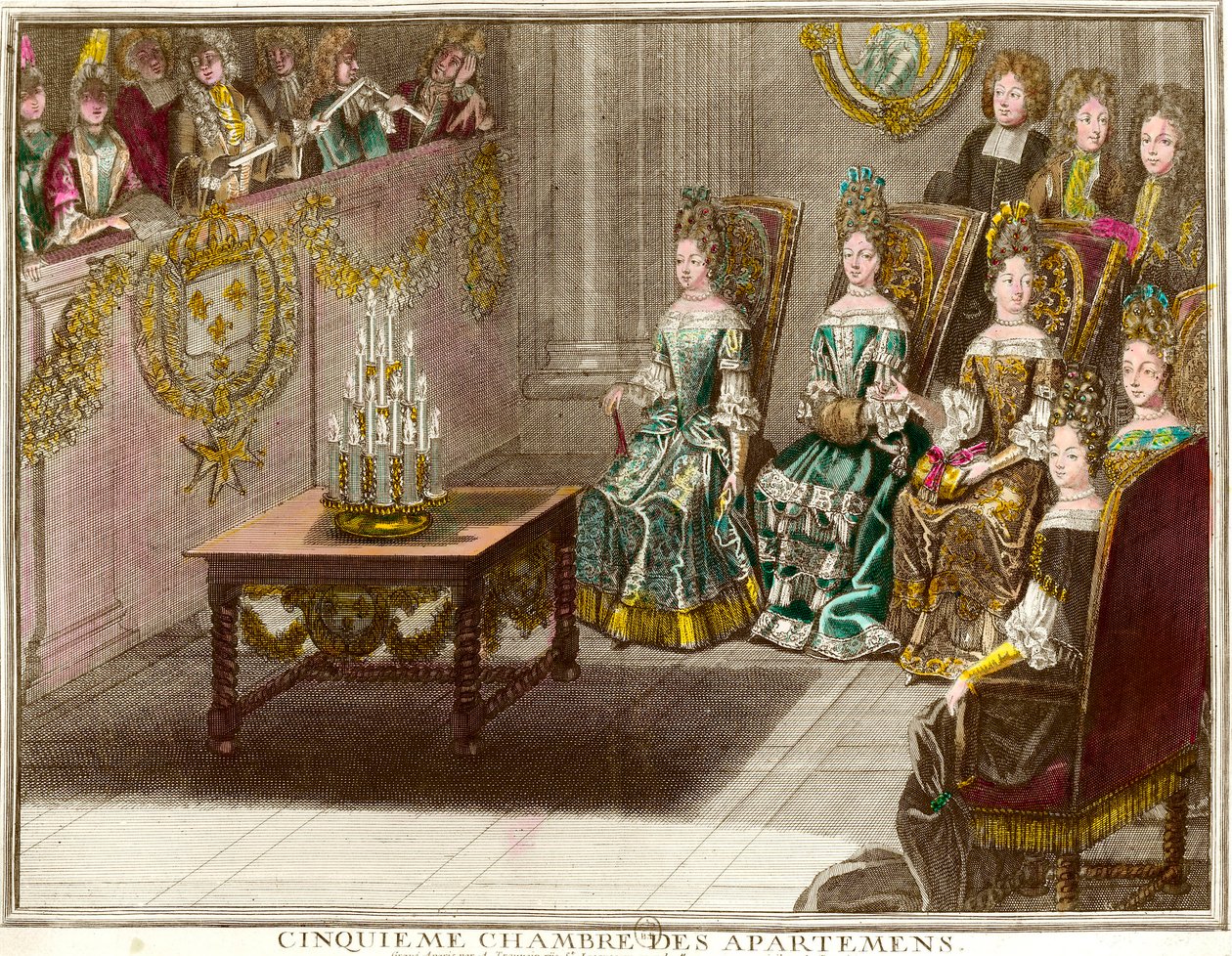 Musiksession i det femte soveværelse i Louis XIV