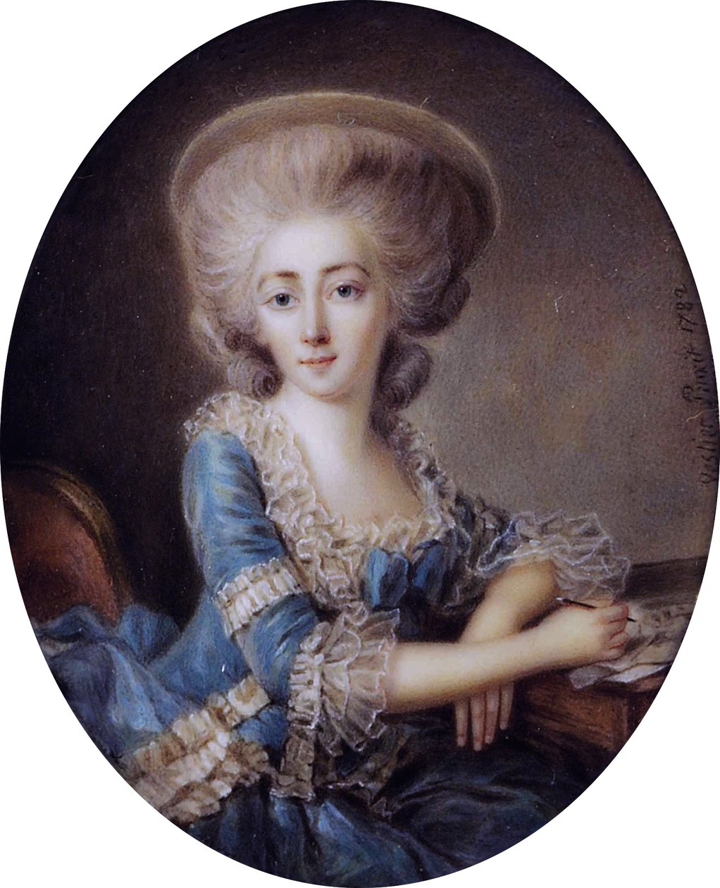Madame de Montesson (1738-1806), af Antoine Vestier (1740-1824) af Antoine Vestier