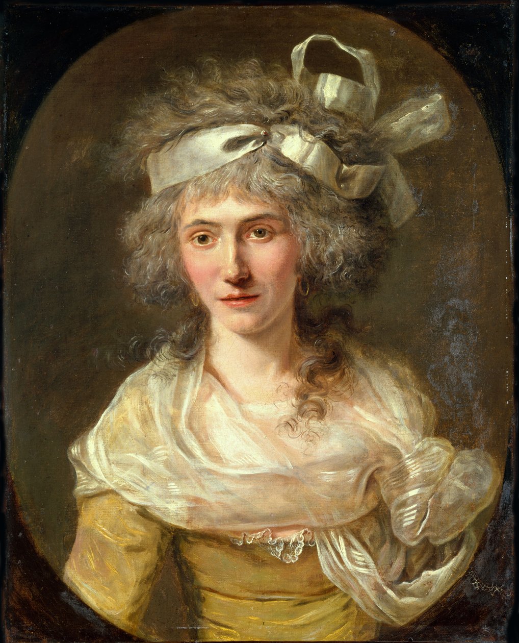 Portræt af Anne-Josèphe Théroigne de Méricourt 1762-1817, ca. 1785. af Antoine Vestier