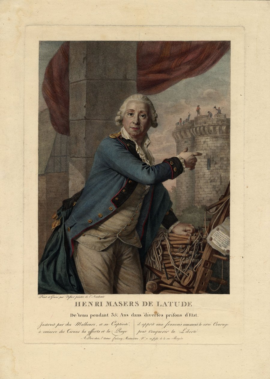 Portræt af Henri Masers de Latude 1725-1805, 1790 af Antoine Vestier