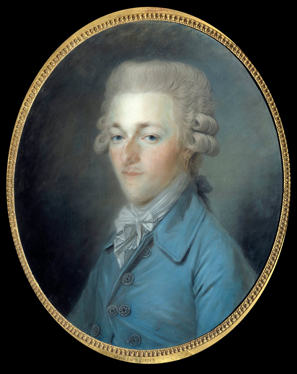 Portræt af Louis Antoine Henri de Bourbon, hertug af Enghien (1772-1804) Maleri af Antoine Vestier (1740-1824) 1804 af Antoine Vestier