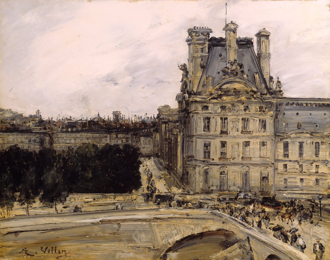 Et hjørne af Louvre af Antoine Vollon