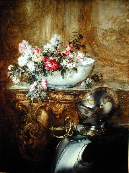 Stilleben af en skål med blomster af Antoine Vollon
