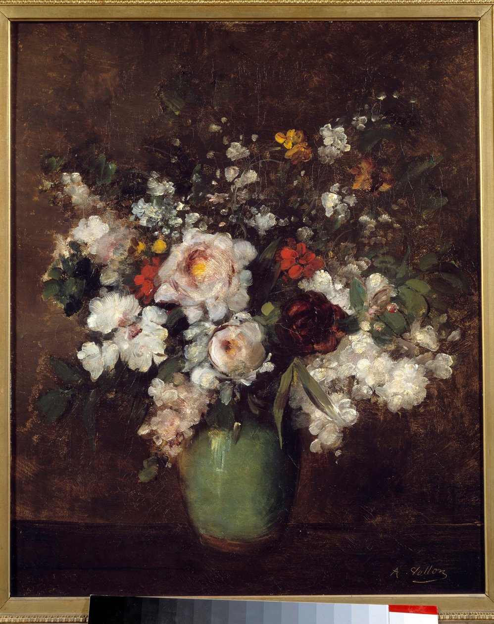 Vase med blomster Maleri af Antoine Vollon (1833-1900) Lille Museum of Fine Arts fra det 19. århundrede af Antoine Vollon