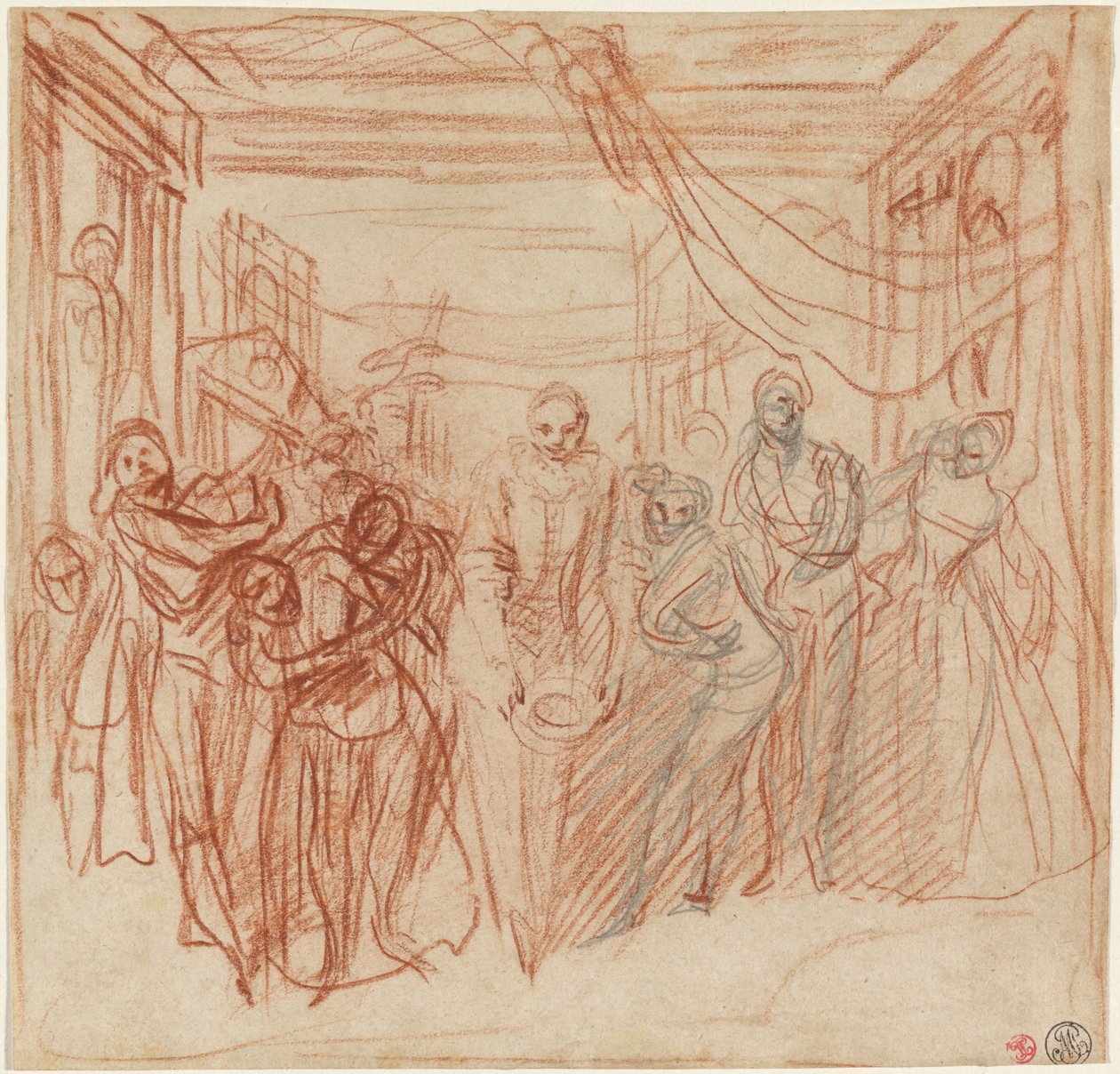 Italienske komikere, der bukker af Antoine Watteau