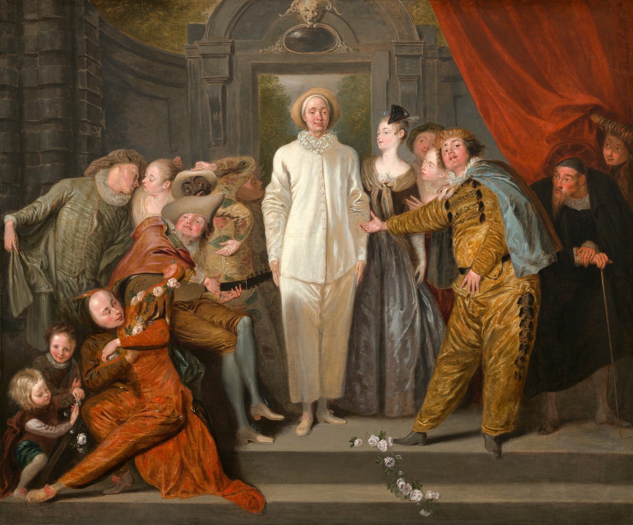 De italienske komikere af Antoine Watteau