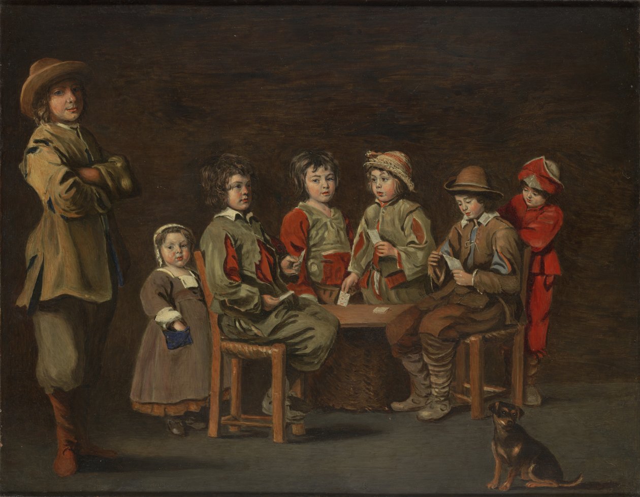 De unge kortspillere, 1643 af Antoine and Louis Le Nain