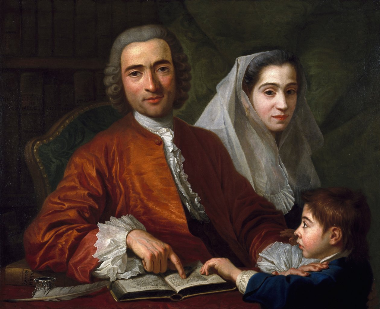Dr. Salvatore Bernard med sin kone og søn, 1759 af Antoine de Favray