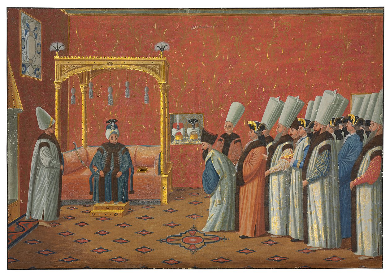 Præsentationen af grev de Vergennes, Louis XV