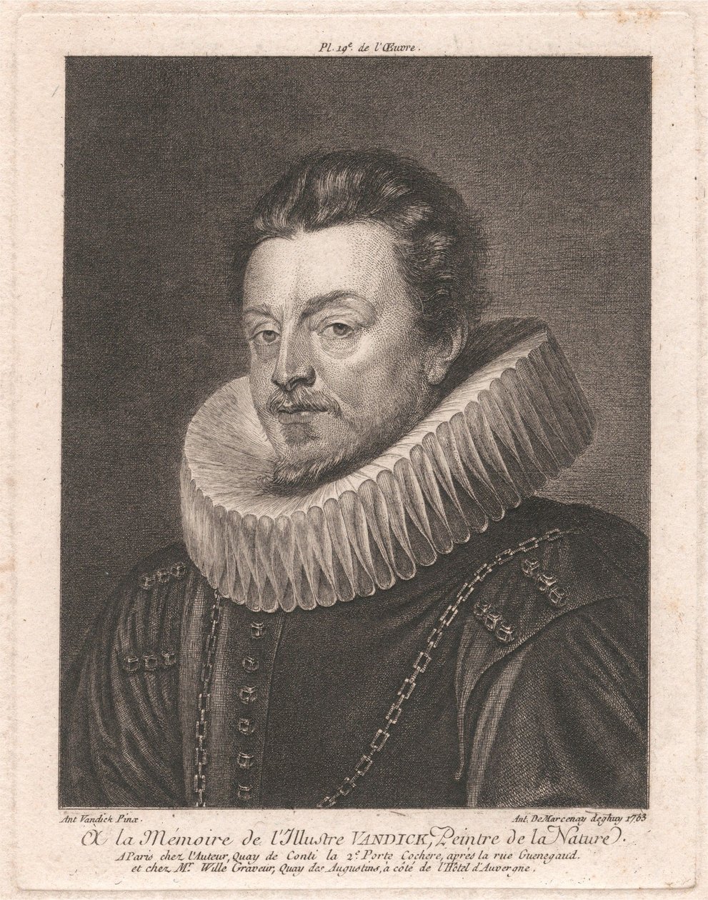 Til minde om den berømte Van Dyck, naturens maler af Antoine de Marcenay de Ghuy