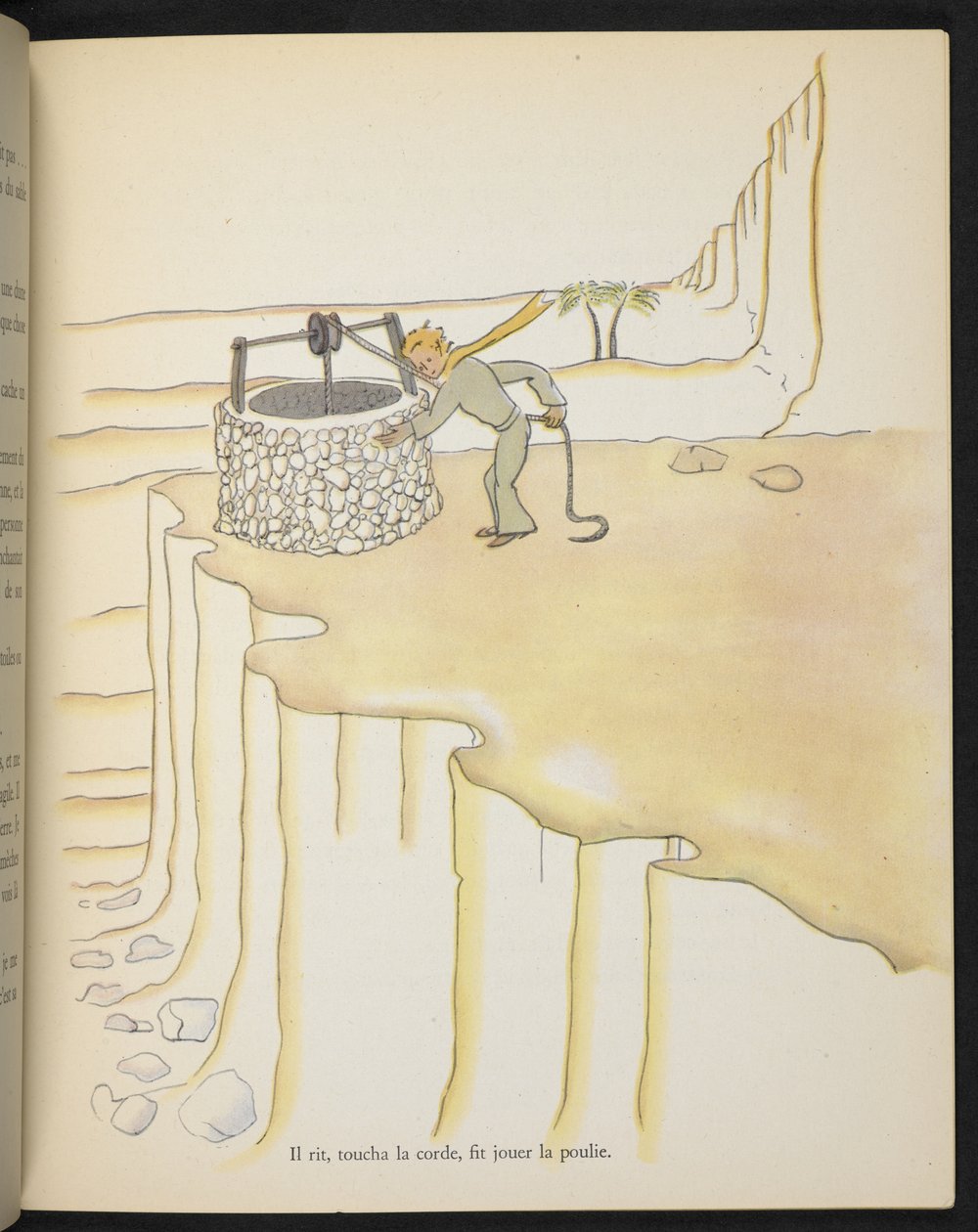 Den lille prins ved brønden, illustration fra 