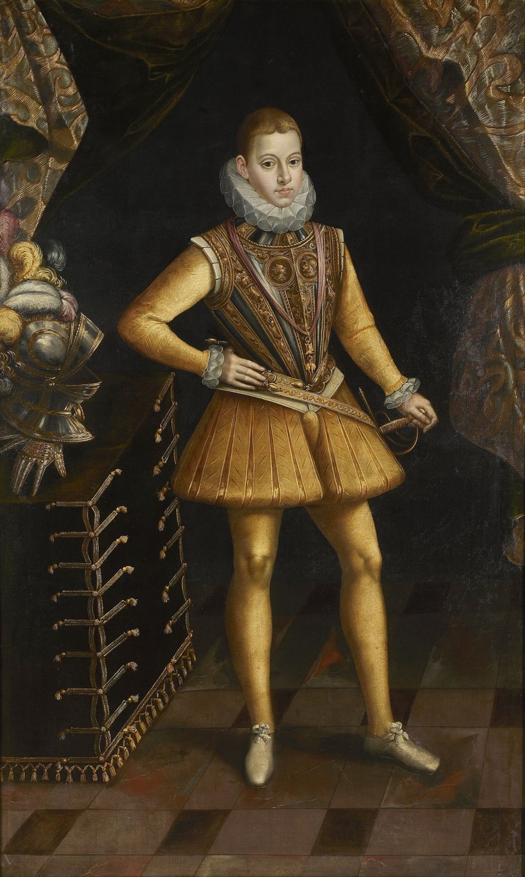 Portræt af Filip III 1578-1621, konge af Spanien og Portugal, mellem 1598 og 1620 af Antoine de Succa